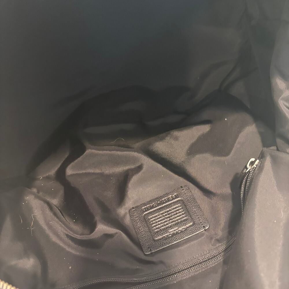 Coach Voyager Black Leather Weekender Luxury Duffel Bag Style F54802 Carry On - Picture 11 of 12